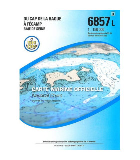 Carte SHOM 6857L - Du Cap De La Hague À Fécamp - Baie de Seine