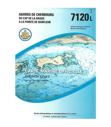 Carte SHOM 7120L - Abords De Cherbourg - Du Cap De La Hague À La Pointe De Barfleur