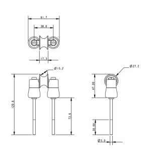 Guide pour écoute de Grand Voile 38mm