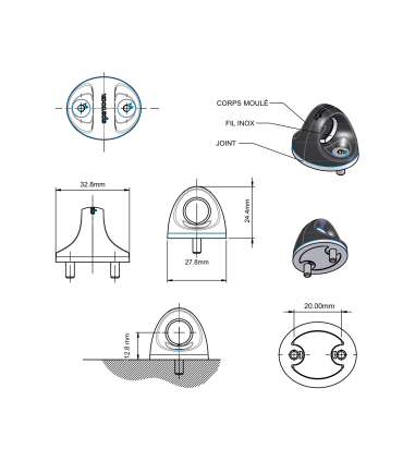 Filoir profil bas 10mm