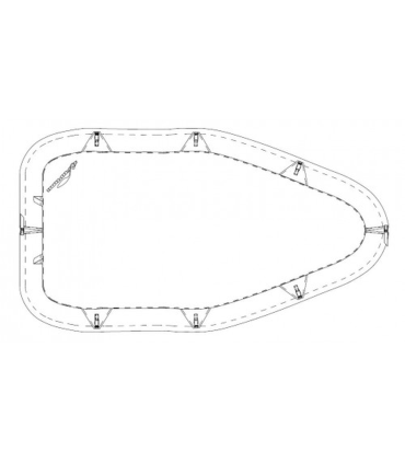 Taud dessus Bug Polyester PVC 520g/m²