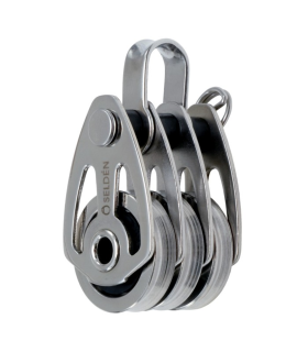 Poulie triple cable 25mm inox à billes