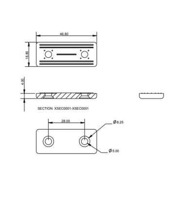 Plaque fixation sangle nylon 28mm
