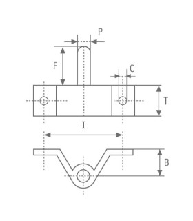 Aiguillot tableau Ø8mm
