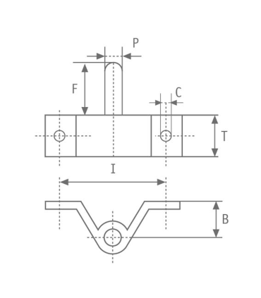 Aiguillot tableau Ø8mm
