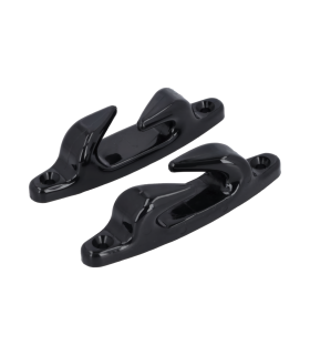 Chaumard croisé plastique noir 150mm (la paire)