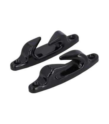 Chaumard croisé plastique noir 150mm (la paire)