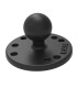 Base Ronde à Visser Boule B 1"