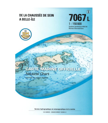 Carte SHOM 7067L - De la Chaussée de Sein à Belle-Île