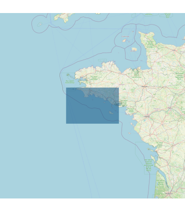 Carte SHOM 7067L - De la Chaussée de Sein à Belle-Île