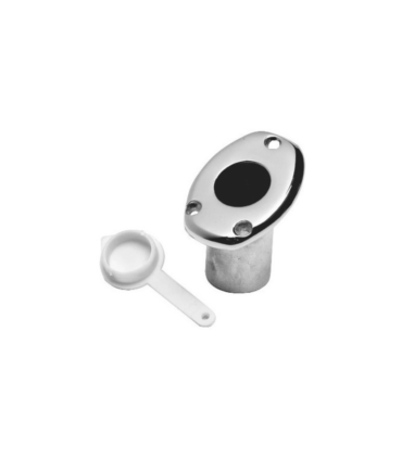 Support encastrable pour mât de pavillon inox 25mm