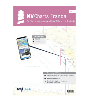 Carte NV Charts - FR7 - De l'île de Noirmoutier à l'île d'Oléron - La Rochelle