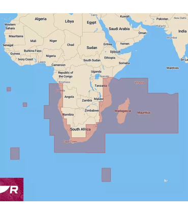 Carte microSD préchargée avec couverture de l'Afrique du Sud