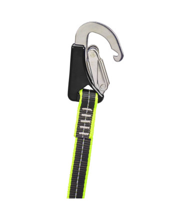 Longe plate 1.5m avec mousqueton et loop