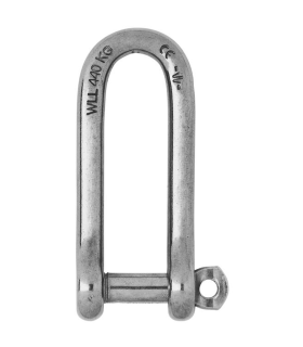 Manille longue 5mm imperdable forgée inox