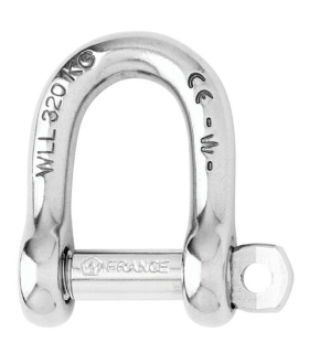 Manille droite 5mm libre forgée inox