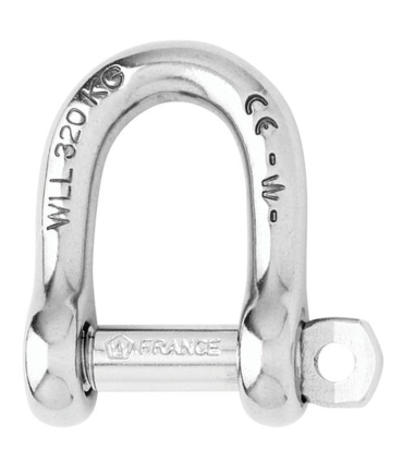 Manille droite 5mm libre forgée inox