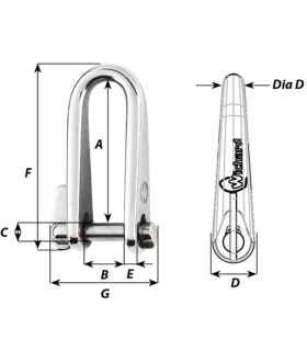 Manille rapide 5mm forgée inox