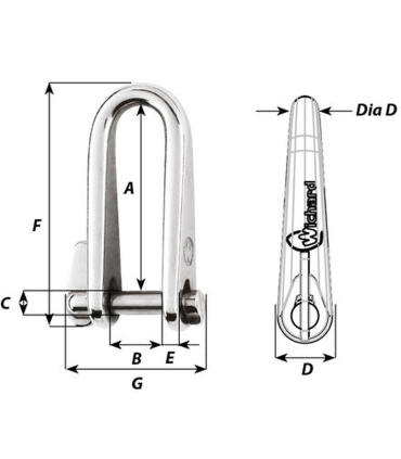 Manille rapide 5mm forgée inox