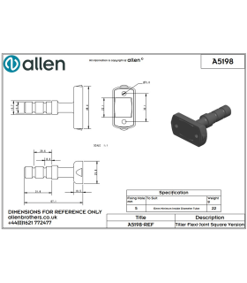 Articulation de stick souple démontable rectangle