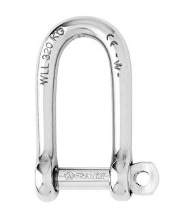 Manille longue 4mm libre forgée inox