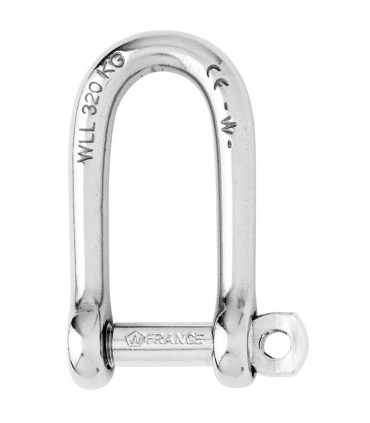 Manille longue 4mm libre forgée inox
