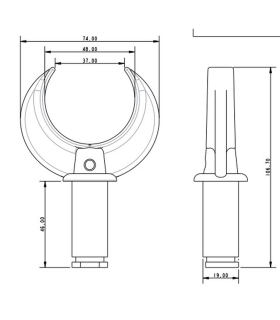 Dame de nage nylon 38m - axe 19mm
