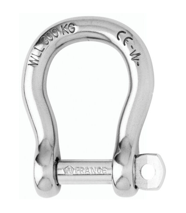 Manille lyre 6mm libre forgée inox