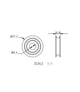 Réa nylon 27x6x8mm