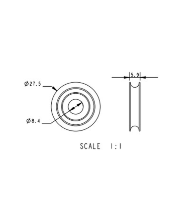 Réa nylon 27x6x8mm