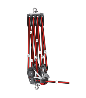 Poulie winch triple ringot taquet 57mm / simple 40mm Carbo Air