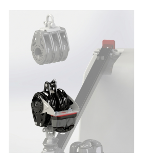 Poulie triple ringot + taquet de GV