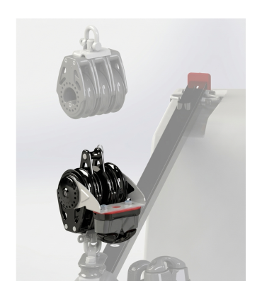Poulie triple ringot + taquet de GV