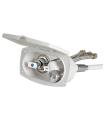 Coffret douche New Edge blanc tuyau PVC 2,5 m Sortie douche transversale