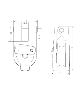 Poulie simple ouvrante 40 mm