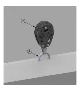 Poulie de spi 57mm pour Open 5.00 / Ludic