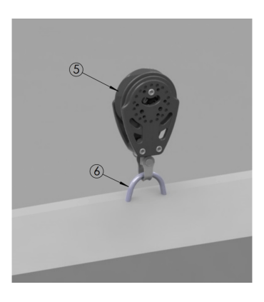 Poulie de spi 57mm pour Open 5.00 / Ludic