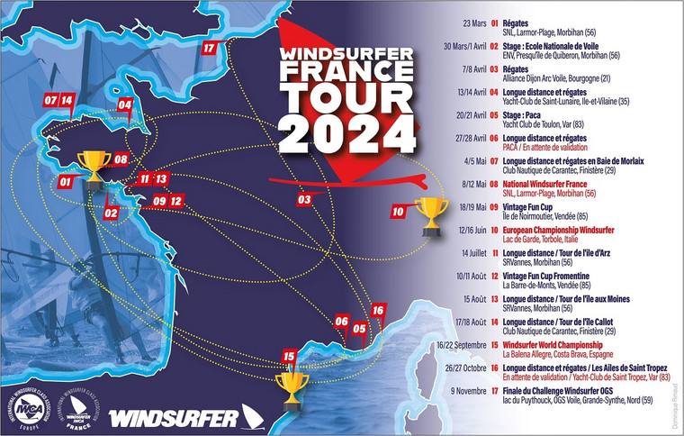 Calendrier France Windsurfer 2024